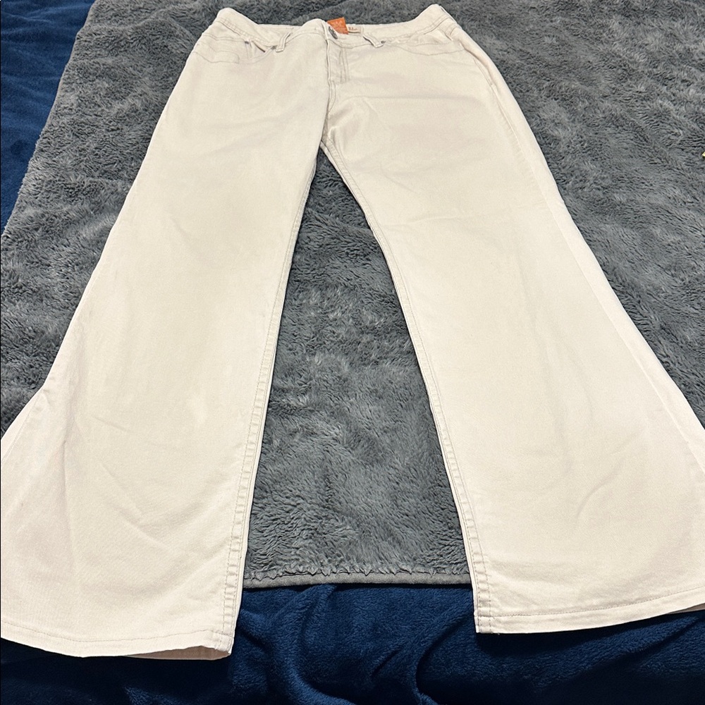 Christopher Blue Sand Color Jeans, Size 12, Stretch